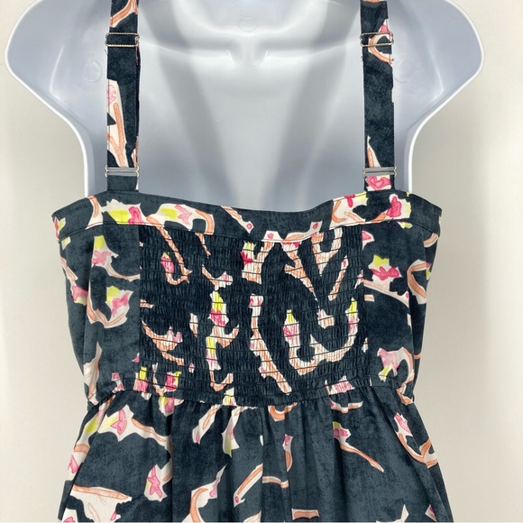 CAbi Aurora Maxi Length Dress Halter Smocked Adjustable Straps Pockets Print 6 - Picture 2 of 13